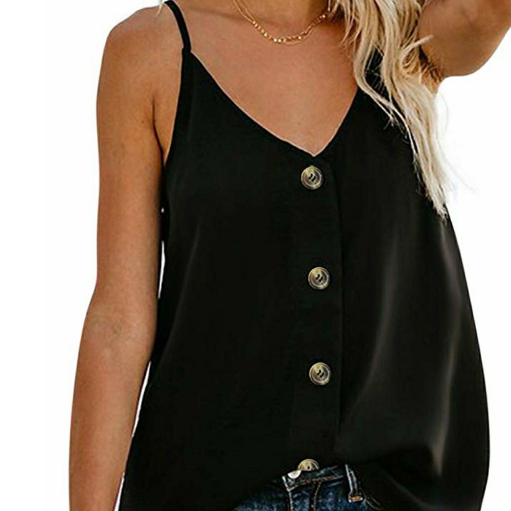 Women black tank top